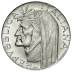 Moneta d’argento da 500 lire con il ritratto di Dante Alighieri